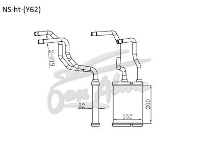 Радиатор отопителя NISSAN PATROL 2010-2024 (Y62) 
Бренд: TONGSHI AL32