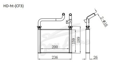 Радиатор отопителя HONDA ACCORD TORNEO 1997-2002 (CF3) 
Бренд: TONGSHI AL18