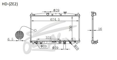 Радиатор HONDA INSIGHT 2009-2014 (ZE2-3) (LDA) 
Бренд: TONGSHI PL16AT