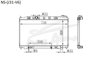 Радиатор NISSAN TEANA 2003-2008 (J31) (VQ23-35) 
Бренд: TONGSHI PL16AT