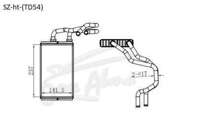 Радиатор отопителя SUZUKI VITARA 2005-2017 (TD54) 
Бренд: TONGSHI AL26