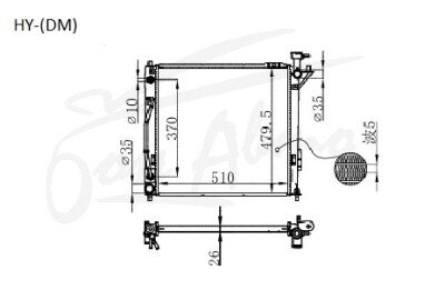 Радиатор KIA SORENTO 2014-2020 (UM)(2.0-2.2) 
Бренд: TONGSHI PL26AT
