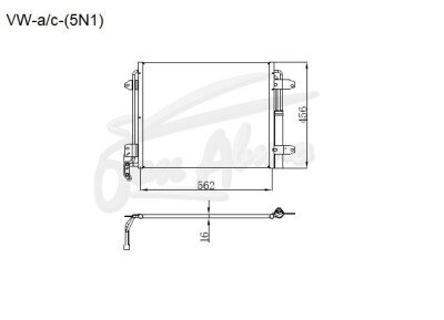 Радиатор кондиционера VOLKSWAGEN TIGUAN 2007-2016 (5N1) 
Бренд: TONGSHI AL16