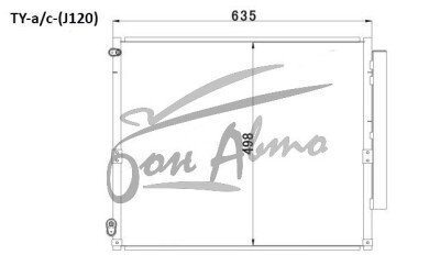Радиатор кондиционера TOYOTA HILUX SURF 2002-2009 (GRN215) 
Бренд: TONGSHI AL16