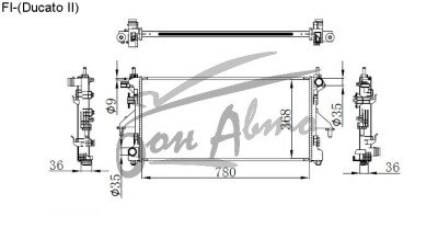 Радиатор FIAT DUCATO 2006-2014 () (2.2TD, 3.0), 
Бренд: TONGSHI PL36AT