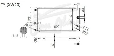 Радиатор TOYOTA PRIUS 2003-2009 (NHW20) (1NZ) 
Бренд: TONGSHI AL16MT