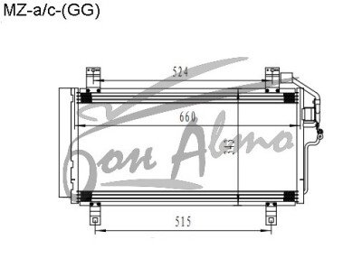 Радиатор кондиционера MAZDA 6 2002-2007 (GG) 
Бренд: TONGSHI AL16