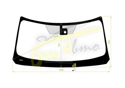 Стекло лобовое INFINITI QX80 2010-2024 (Z62-LHD) обогрев щеток, место под датчик дождя, фурнитура, атермальное, 
Бренд: FYG с синей полосой