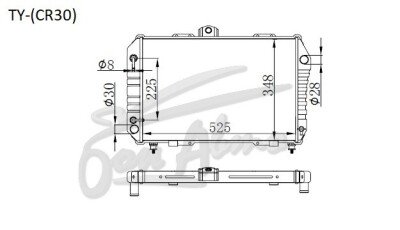 Радиатор TOYOTA TOWN ACE 1992-1996 (CR20-30) (2C) 
Бренд: TONGSHI CB32AT