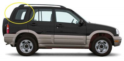 Стекло боковое MAZDA PROCEED LEVANTE 1997-1999 (TJ52-5d) SW/RH/X 
Бренд: BENSON Тонированное