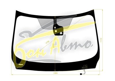 Стекло лобовое INFINITI JX 2012- (L50-LHD-2016) обогрев щеток, место под 1 камеру, место под датчик дождя, 
Бренд: BENSON с синей полосой