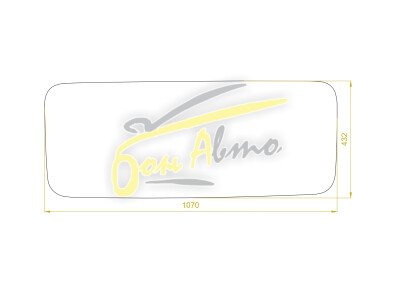 Стекло заднее HINO RANGER 2001-2017 (Y070,Y077) 
Бренд: BSG