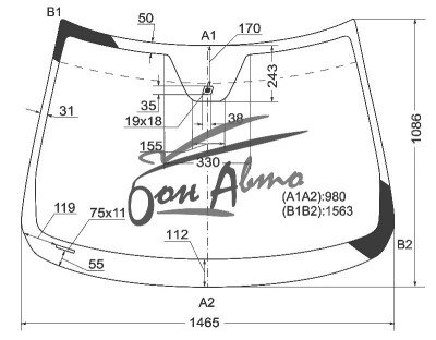 Стекло лобовое VOLVO XC90 2002-2014 (C) 
Бренд: BSG Бронзовый оттенок с коричневой полосой