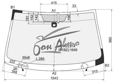 Стекло лобовое PORSCHE CAYENNE 2002-2010 (7L#) полный обогрев, место под датчик дождя,, 
Бренд: КМК с синей полосой