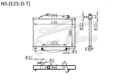 Радиатор NISSAN CARAVAN 2001-2012 (E25)(turbo) (ZD30) 
Бренд: TONGSHI PL26AT