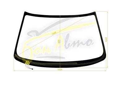 Стекло лобовое NISSAN ELGRAND 2002-2010 (E51-RHD) обогрев щеток 
Бренд: BENSON с синей полосой