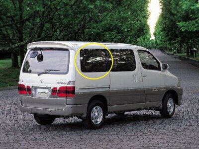 Стекло боковое TOYOTA GRANVIA 1995-2002 (#CH1#/#CH2#) SR/RH/X 
Бренд: TOYOTA