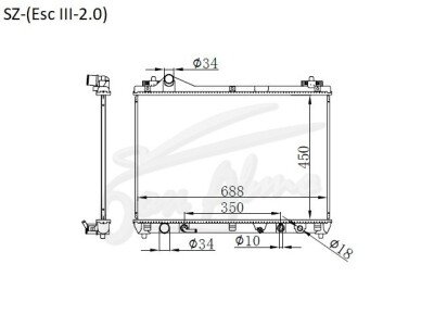 Радиатор SUZUKI GRAND VITARA 2005-2017 (TD54) (M16,J20,J24) 
Бренд: TONGSHI PL26AT
