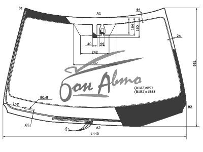 Стекло лобовое LEXUS NX 2015-2021 (AGZ10-LHD) обогрев щеток, место под датчик дождя, антенна, 
Бренд: КМК