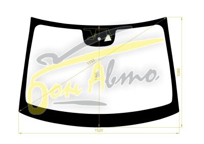 Стекло лобовое MERCEDES VITO 2014- (W447-LHD) место под 1 камеру, место под датчик дождя, антенна, 
Бренд: КМК с синей полосой