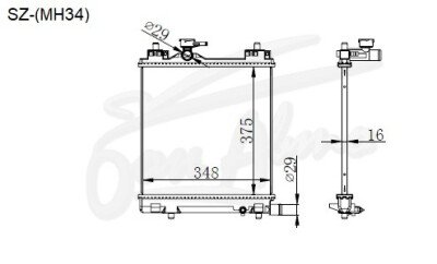 Радиатор MAZDA FLAIR 2012-2017 (MJ34-44) (R06A) 
Бренд: TONGSHI PL16MT