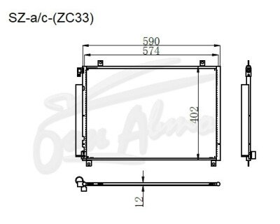 Радиатор кондиционера SUZUKI SWIFT 2016- (ZC13S) (K10C,K12C) 
Бренд: TONGSHI AL12