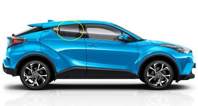 Стекло боковое TOYOTA C-HR 2016- ZYX10 RD/RH фурнитура, 
Бренд: BENSON Тонированное