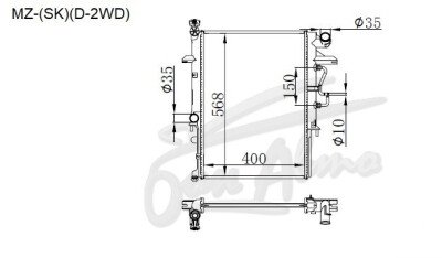Радиатор MAZDA BONGO BRAWNY 1999-2004 (SK)(dies-2WD) (WL) 
Бренд: TONGSHI PL26AT