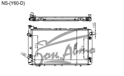 Радиатор NISSAN SAFARI 1987-1997 (Y60) (TD,RD) 
Бренд: TONGSHI PL32AT
