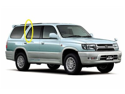 Стекло боковое TOYOTA HILUX SURF 1995-2002 N180 RQ/RH 
Бренд: BSG Тонированное