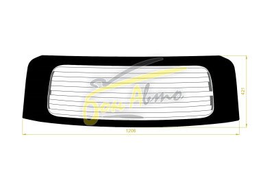 Стекло заднее с обогревом TOYOTA RAIZE 2019- (A200) молдинг, 
Бренд: BENSON Тонированное