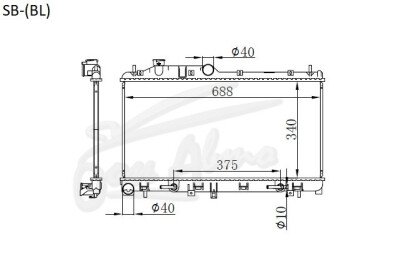 Радиатор SUBARU OUTBACK 2009-2014 (BR9) (EJ25) 
Бренд: TONGSHI PL16AT