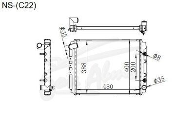 Радиатор NISSAN VANETTE 1985-1994 (C22) (CA18-20) 
Бренд: TONGSHI PL26AT