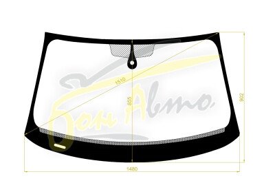 Стекло лобовое AUDI S3 2012-2020 (8VS-2016-4d sed) место под датчик дождя 
Бренд: КМК с синей полосой