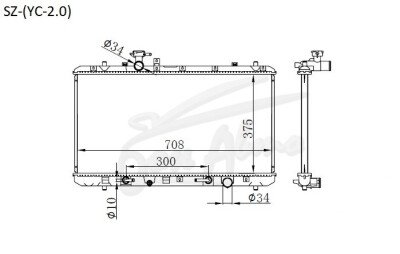 Радиатор FIAT SEDICI 2009-2011 (JA-JC41) (J20) 
Бренд: TONGSHI PL26AT