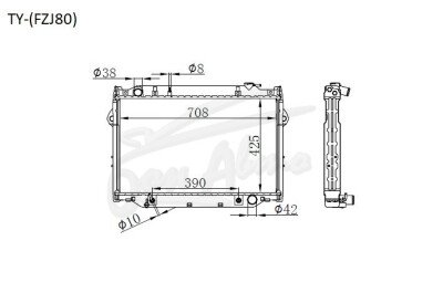 Радиатор TOYOTA LAND CRUISER 1990-1997 (FZJ80) (1FZ) 
Бренд: TONGSHI AL48AT