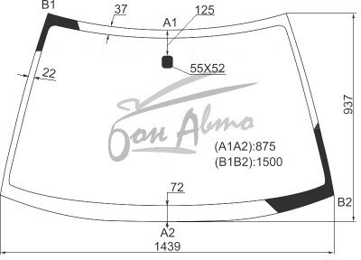 Стекло лобовое MITSUBISHI GALANT 1996-2006 (EA,EC1-7-4d sed) 
Бренд: BSG