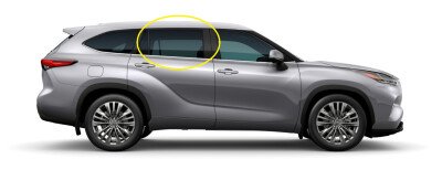 Стекло боковое TOYOTA HIGHLANDER 2019- (GSU70) RD/RH фурнитура, 
Бренд: BENSON Тонированное