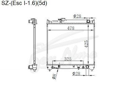 Радиатор SUZUKI ESCUDO 1988-1997 (TD01)(5d) (G16) 
Бренд: TONGSHI PL16AT