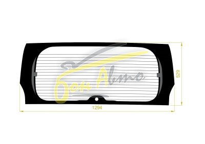 Стекло заднее с обогревом HONDA N-BOX 2017-2023 (JF3-4) 1 отверстие молдинг, 
Бренд: BENSON Тонированное