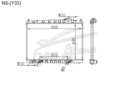 Радиатор NISSAN GLORIA 1995-1999 (Y33) (VQ25-30) 
Бренд: TONGSHI PL26AT