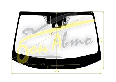 Стекло лобовое TOYOTA HARRIER 2020- (XU80-RHD) обогрев щеток, место под 1 камеру, место под датчик дождя, место под датчик влажности, молдинг, антенна, фурнитура, 
Бренд: BENSON с синей полосой