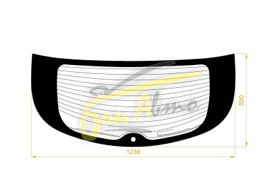 Стекло заднее с обогревом INFINITI EX 2007-2013 (J50) 1 отверстие 
Бренд: BSG