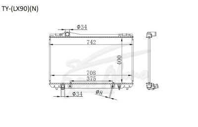 Радиатор TOYOTA MARK II 1992-1996 (LX90)(б/г) (2LT) 
Бренд: TONGSHI PL16AT