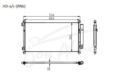 Радиатор кондиционера HONDA STREAM 2006-2014 (RN6) 
Бренд: TONGSHI AL16