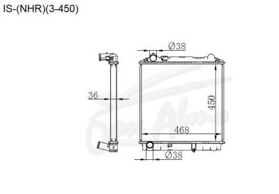 Радиатор ISUZU ELF 1993-2006 (NKR,NPS,NPR,NHR)(3-450) (4HG,4HF,4HL,4JG) 
Бренд: TONGSHI PL36MT