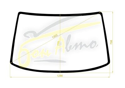 Стекло лобовое DAIHATSU ATRAI 1999-2005 (S220-1286*798*) 
Бренд: ZDG с зеленой полосой