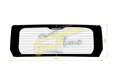 Стекло заднее с обогревом TOYOTA HIACE 2019- (H300-std-1742*567) молдинг, 
Бренд: BENSON