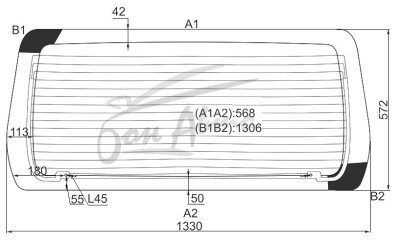 Стекло заднее с обогревом NISSAN SERENA 1999-2005 (C24-1330*573) 
Бренд: BSG