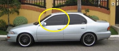 Стекло боковое TOYOTA SPRINTER 1991-1995 (#E10#) 4d sed FD/LH 
Бренд: BSG